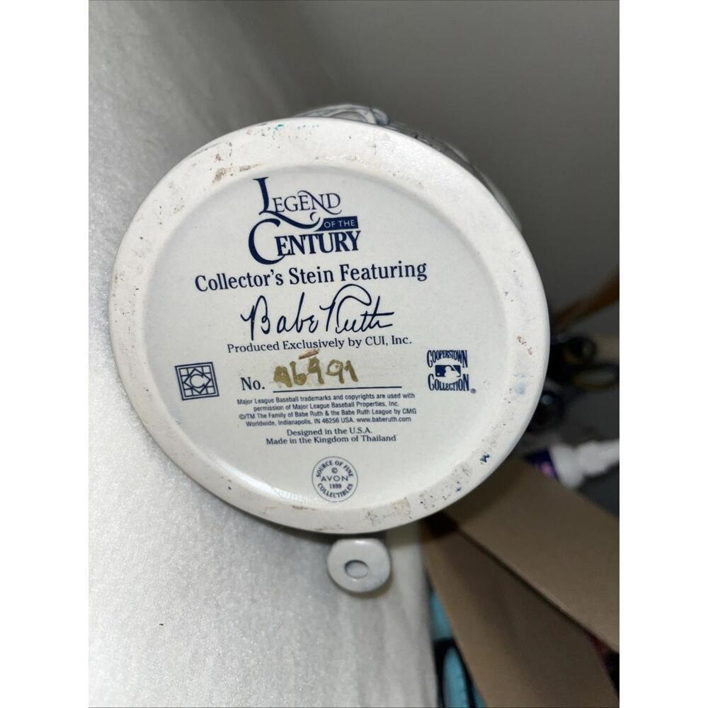 Pristine 1999 Babe Ruth Legend of the Century Collectors Lidded Beer Stein COA - Picture 11 of 14